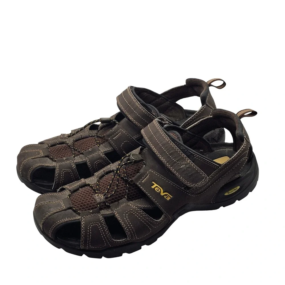 Teva Omnium Fisherman Sandals 13 Brown ShocPad Gorpcore Hiking Outdoor Water